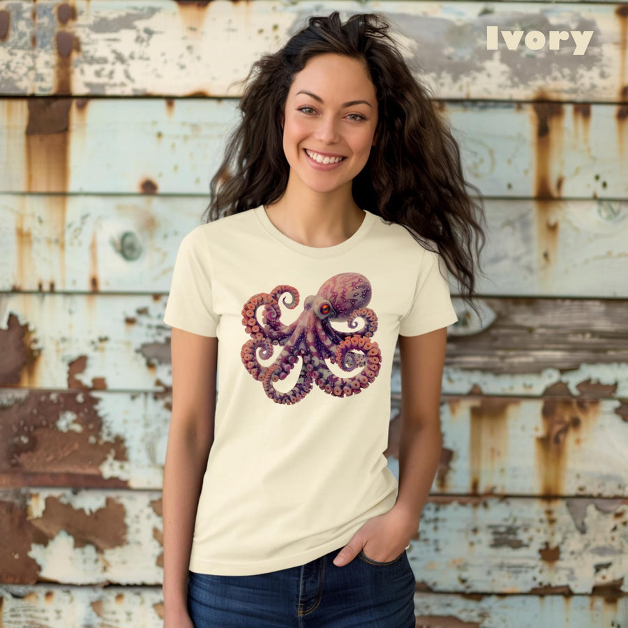 Purple Octopus Comfort Colors 1717 Unisex garment-dyed heavyweight t-shirt.