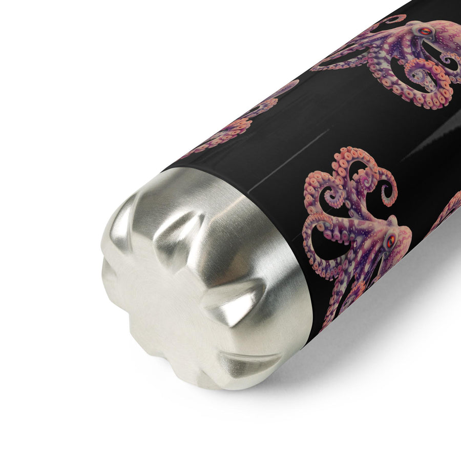 Beautiful Tan Octopus on a 17 ounce Stainless Steel Reusable Water Bottle. Gift for Him or gift for Her.