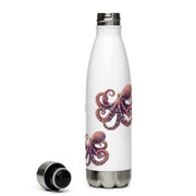 Beautiful Tan Octopus on a 17 ounce Stainless Steel Reusable Water Bottle. Gift for Him or gift for Her.