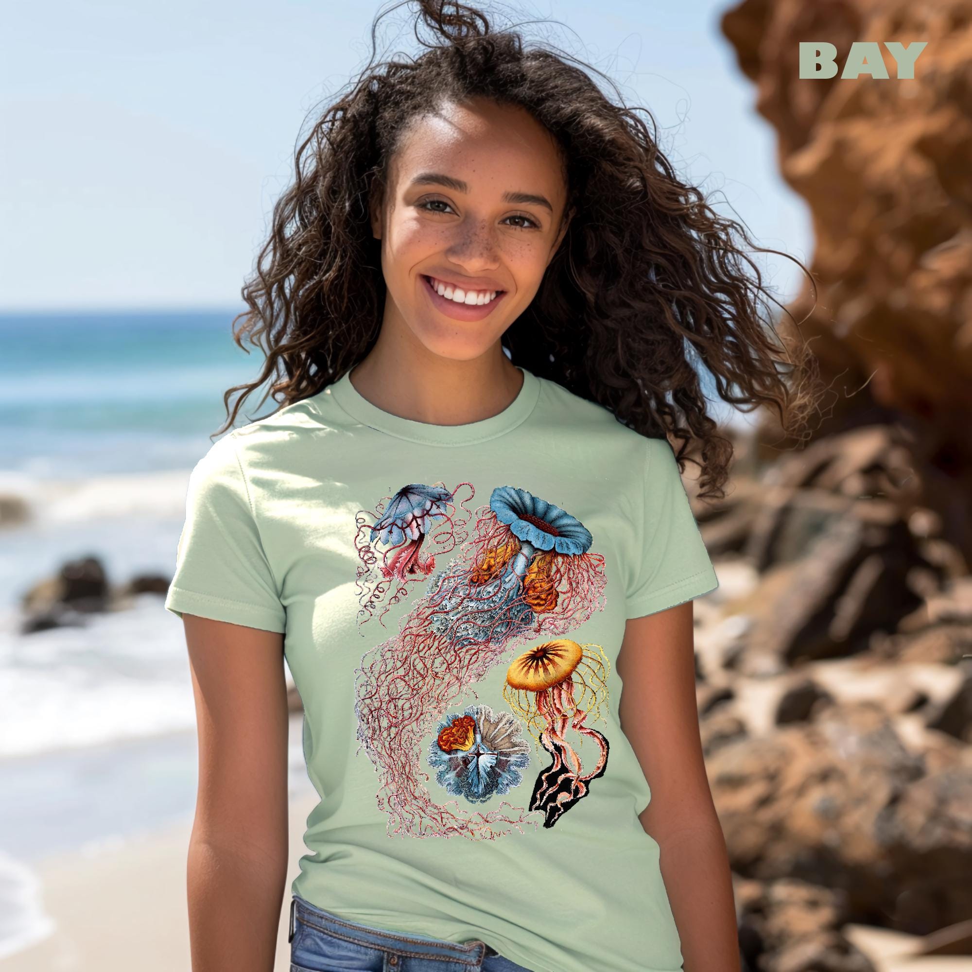 Comfort Colors Jellyfish, Haeckel Discomedusae, Vintage, garment-dyed t-shirt, Marine Biologist T Shirt, Divers gift, naturecore aesthetic