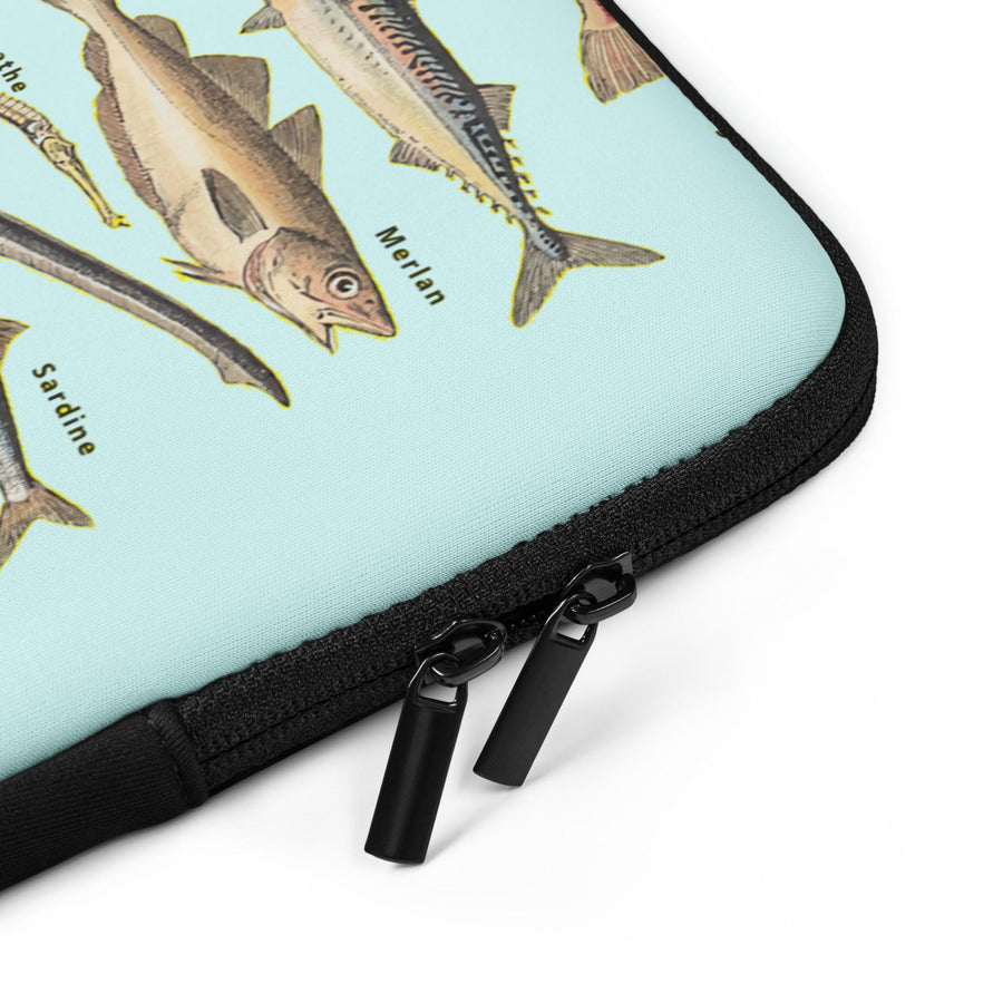 Ocean Fishes Laptop Sleeve. Vintage French Illustration "Poissons I" by Adolphe Millot"Poissons I" by Adolphe Millot