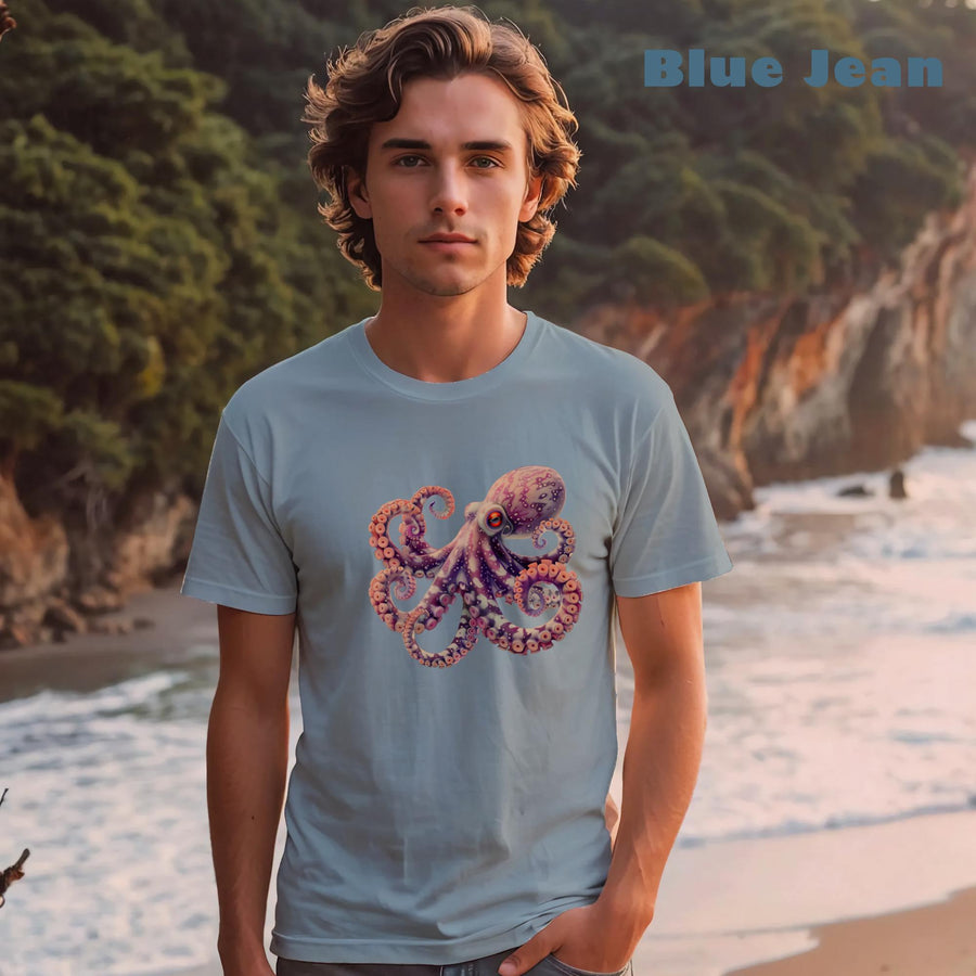 Purple Octopus Comfort Colors 1717 Unisex garment-dyed heavyweight t-shirt.