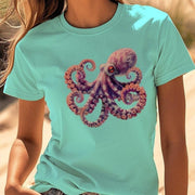 Purple Octopus orginal design on a Comfort Colors 1717 Unisex T-Shirt
