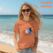 Red Hooded Butterflyfish with Taxonomic Notations, Garment-dyed t-shirt, Marine Biology Tee Shirt, Gift for sea-life lovers