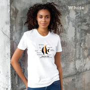 Moorish Idol with Taxonomic Notations, Garment-dyed t-shirt, Marine Biology Tee Shirt, Gift for sea-life lovers