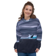 Double-Lined Hoodie - Humpback Whale Breach Design (Made from Recycled Materials)