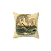 Vintage Narwhal Throw Pillow - Featuring Cuvier's Iconic Illustrations