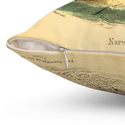 Vintage Narwhal Throw Pillow - Featuring Cuvier's Iconic Illustrations
