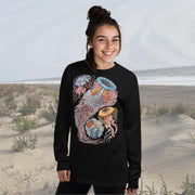 Vintage Discomedusae Jellyfish Long Sleeve T-Shirt – Classic Fit by Ernst Haeckel