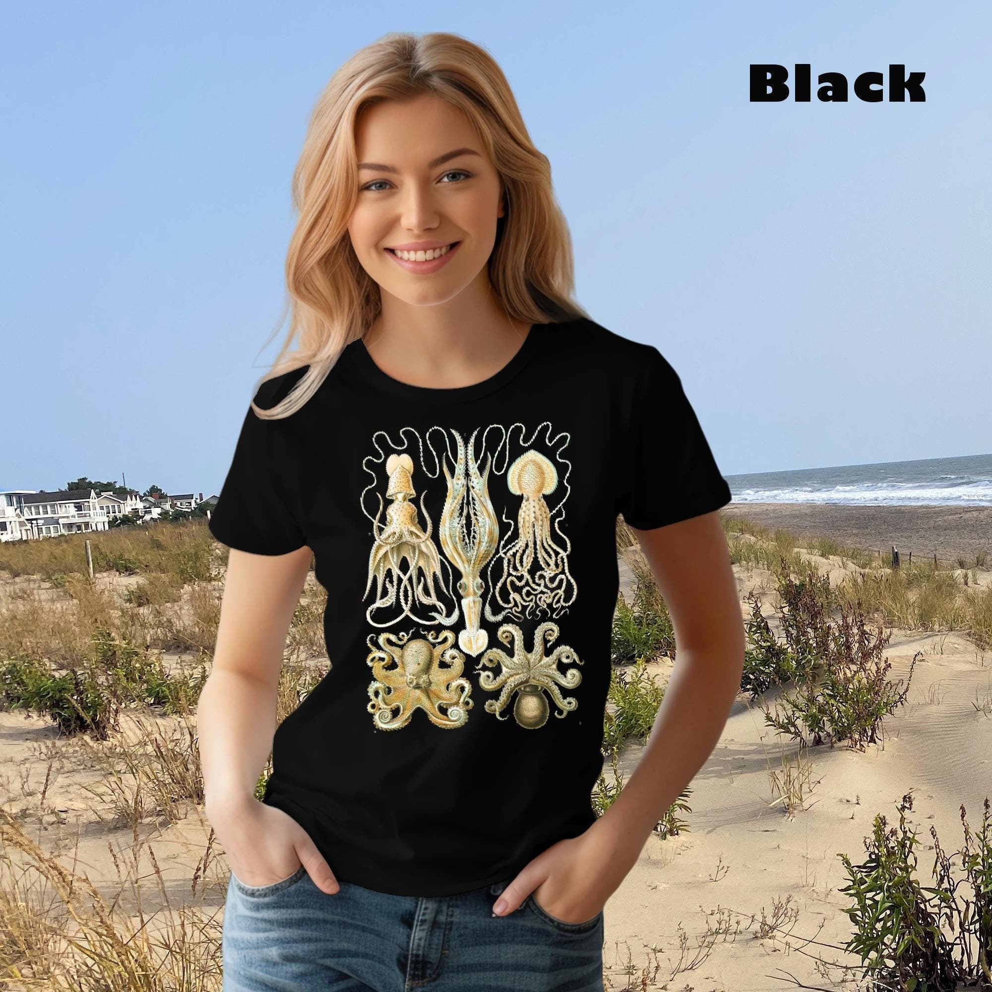 Vintage Octopus Comfort Colors T-Shirt – Featuring an Iconic Illustration by famed naturalist Ernst Haeckel