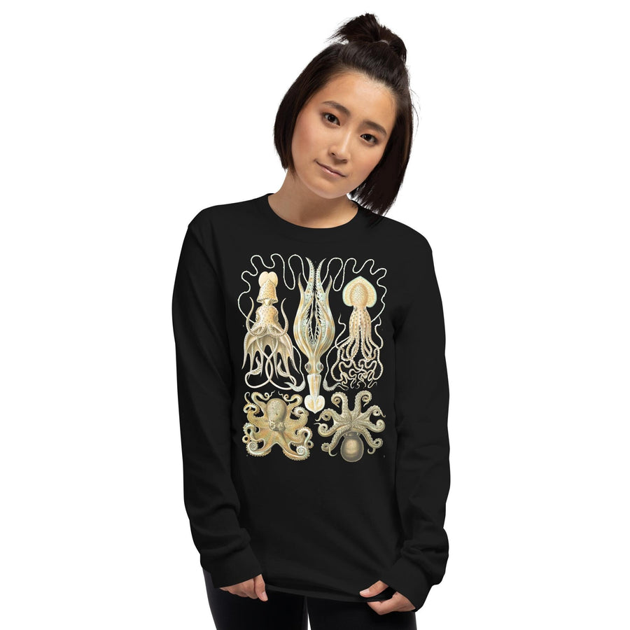Vintage Octopus Long Sleeve T-Shirt – Featuring Ernst Haeckel&#39;s Iconic Illustration