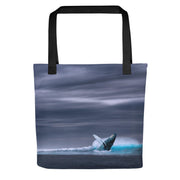 Gray Whale Breach Tote Bag – Ocean Lover’s Everyday Carryall