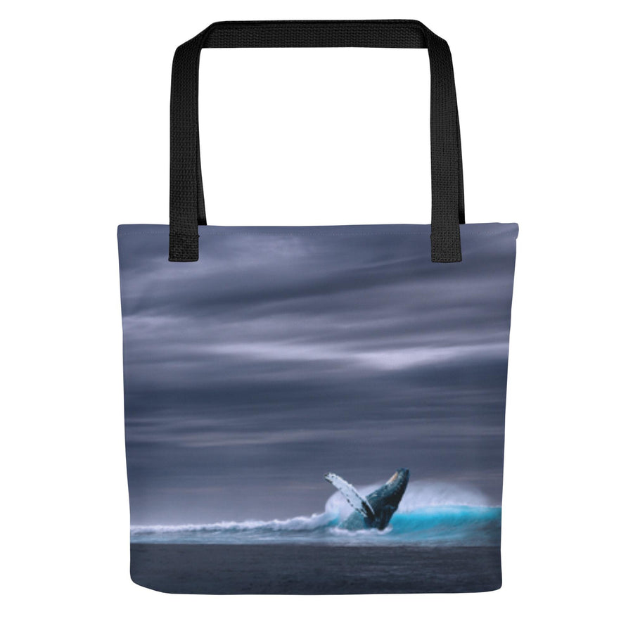 Gray Whale Breach Tote Bag – Ocean Lover’s Everyday Carryall