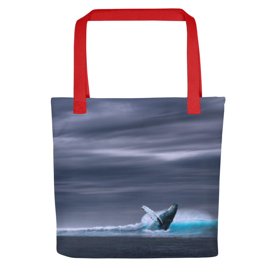 Gray Whale Breach Tote Bag – Ocean Lover’s Everyday Carryall