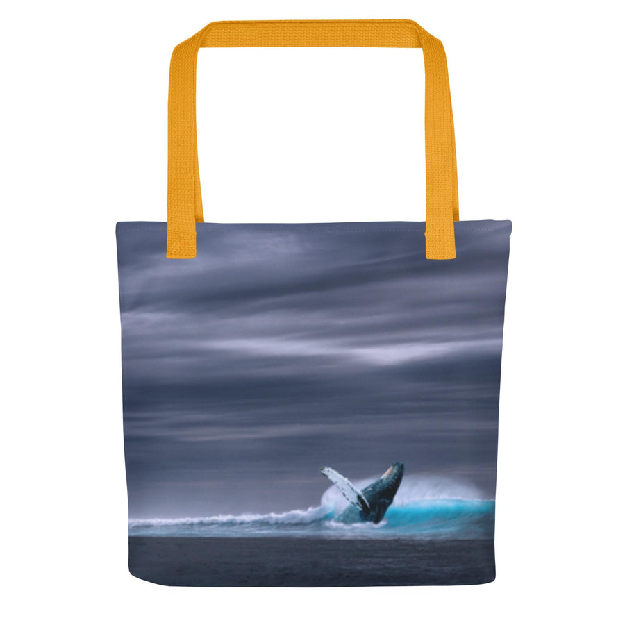 Gray Whale Breach Tote Bag – Ocean Lover’s Everyday Carryall