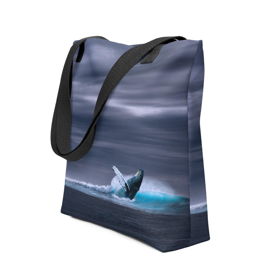 Gray Whale Breach Tote Bag – Ocean Lover’s Everyday Carryall