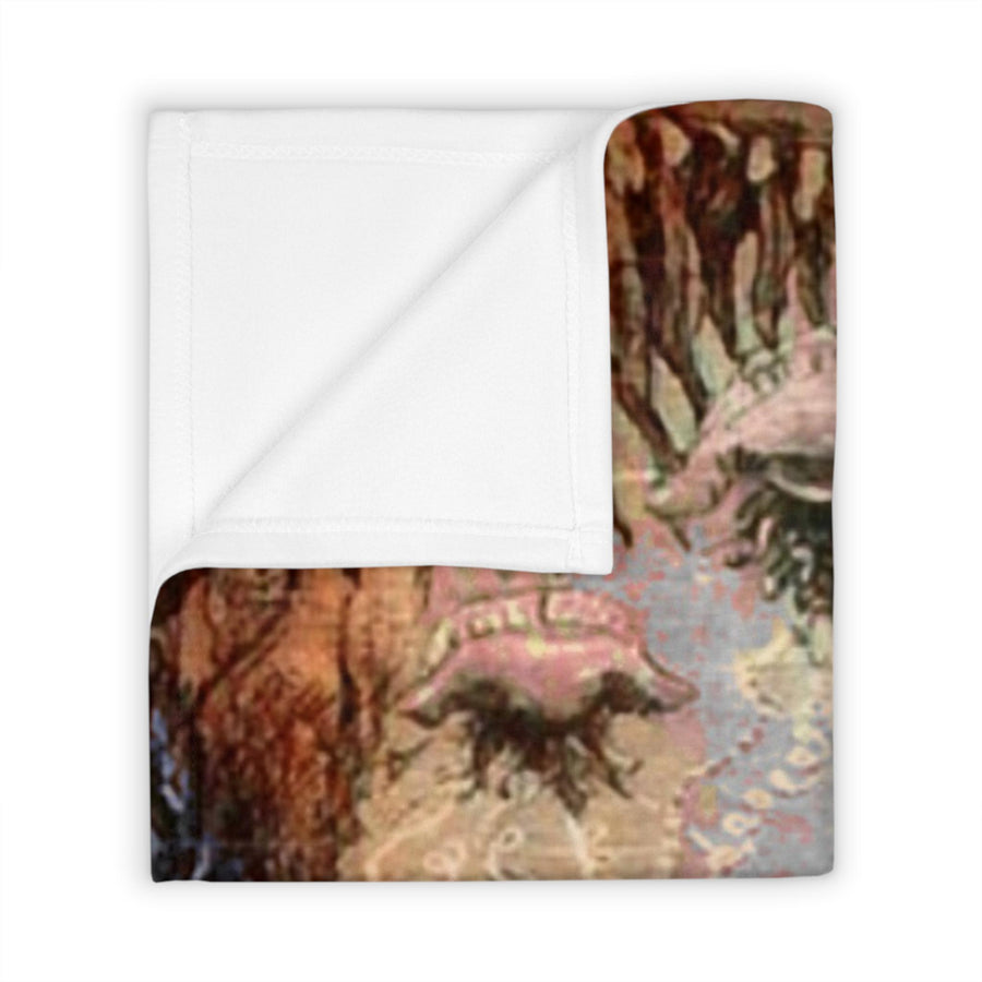 20K Leagues Throw Blanket, Cozy Bed Cover, Art Blanket, Gift for Ocean Lovers, Surreal Jellyfish image from the Jules Verne novel