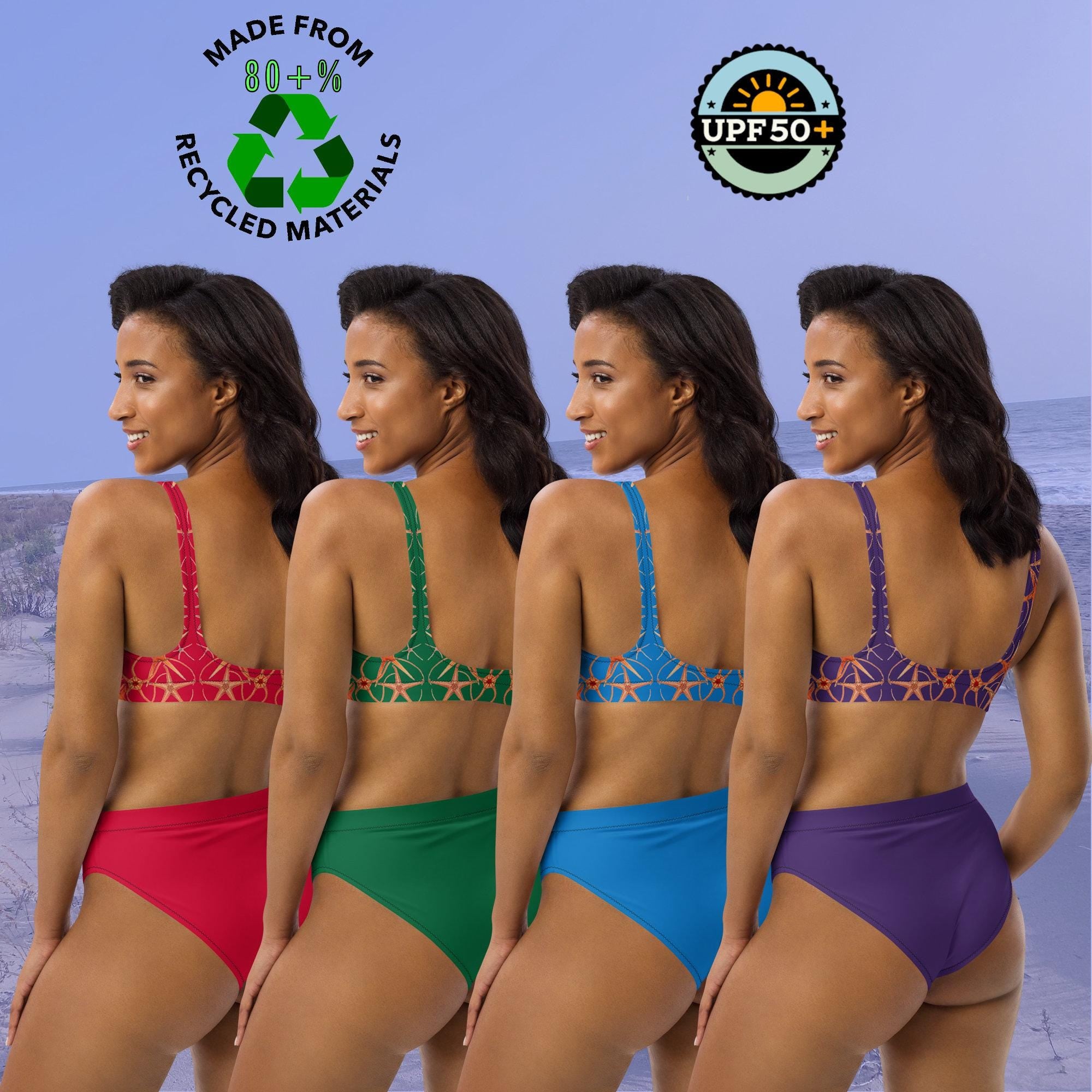 Starfish, Recycled high-waisted bikini in one of five colors, Asteroidea, image by Prince Albert I of Monaco