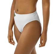Stingray High-Waisted Bikini Bottoms | Vintage Adolphe Millot Sea Life Art | Eco-Friendly Recycled Swimwear | Ocean-Inspired Design