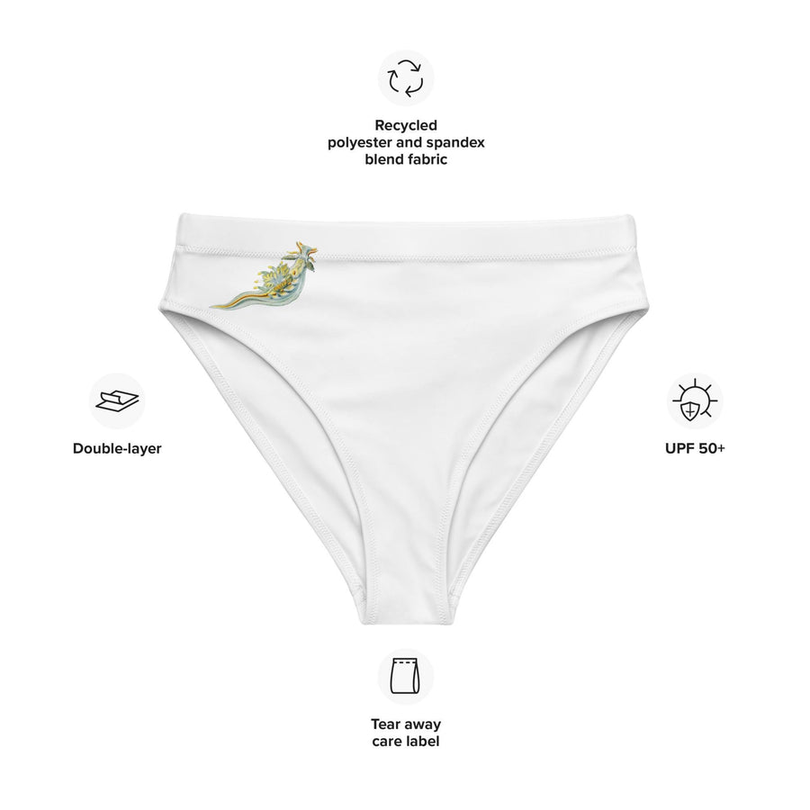 Nudibranch-4 choices-High-Waisted Bikini Bottoms | Ernst Haeckel Sea Slug Print | Recycled Eco-Friendly Swimwear Swimsuit Bottom