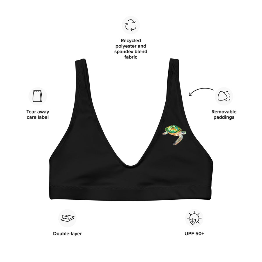 Recycled padded bikini top