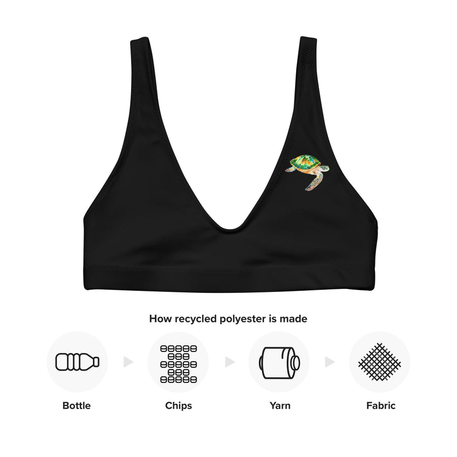 Recycled padded bikini top