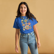 Scyphozoa Jellyfish Youth T-Shirt, Ernst Haeckel 1899 Marine Biology Art, True Jellyfish Anatomy, Gildan 5000B Ocean Science Kids Tee