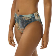 Ocean Life High-Waisted Bikini Bottoms | James M. Sommerville 1859 Art | Vintage Submarine Illustration | Recycled Eco-Friendly Swimwear