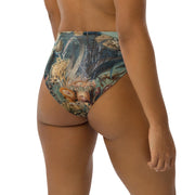 Ocean Life High-Waisted Bikini Bottoms | James M. Sommerville 1859 Art | Vintage Submarine Illustration | Recycled Eco-Friendly Swimwear