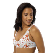 Asteroidea Starfish Bikini Top | Recycled Padded Swimwear with Vintage Albert I Illustration | Eco-Friendly Marine Life Pattern