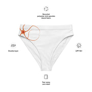 Orange Starfish Bikini Bottoms | Ophiopleura borealis by Prince Albert of Monaco | Recycled High-Waisted Swimwear | Eco-Friendly Marine Art