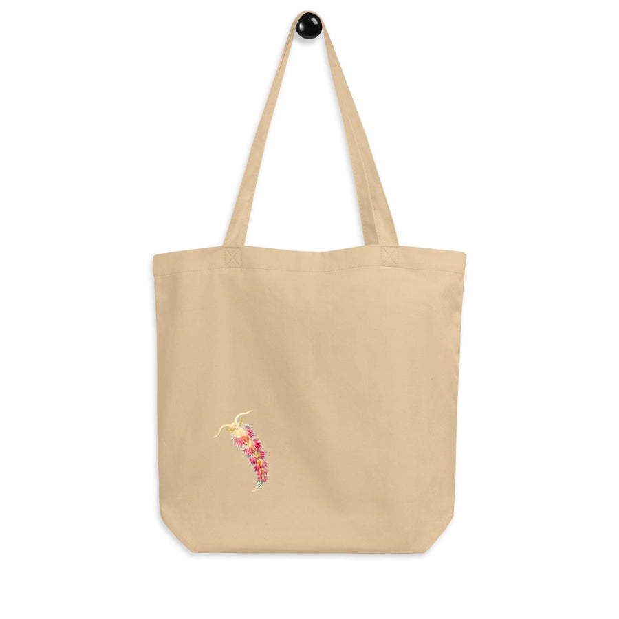 Facelina Nudibranch Tote Bag | Ernst Haeckel Vintage Sea Slug Art | Recycled Organic Cotton Tote | Minimalist Marine Life Design