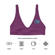 Minimalist Blue Octopus Bikini Top | Original Ocean Vista Artwork | Recycled Padded Swimwear | Eco-Friendly Ocean-Inspired Logo Style