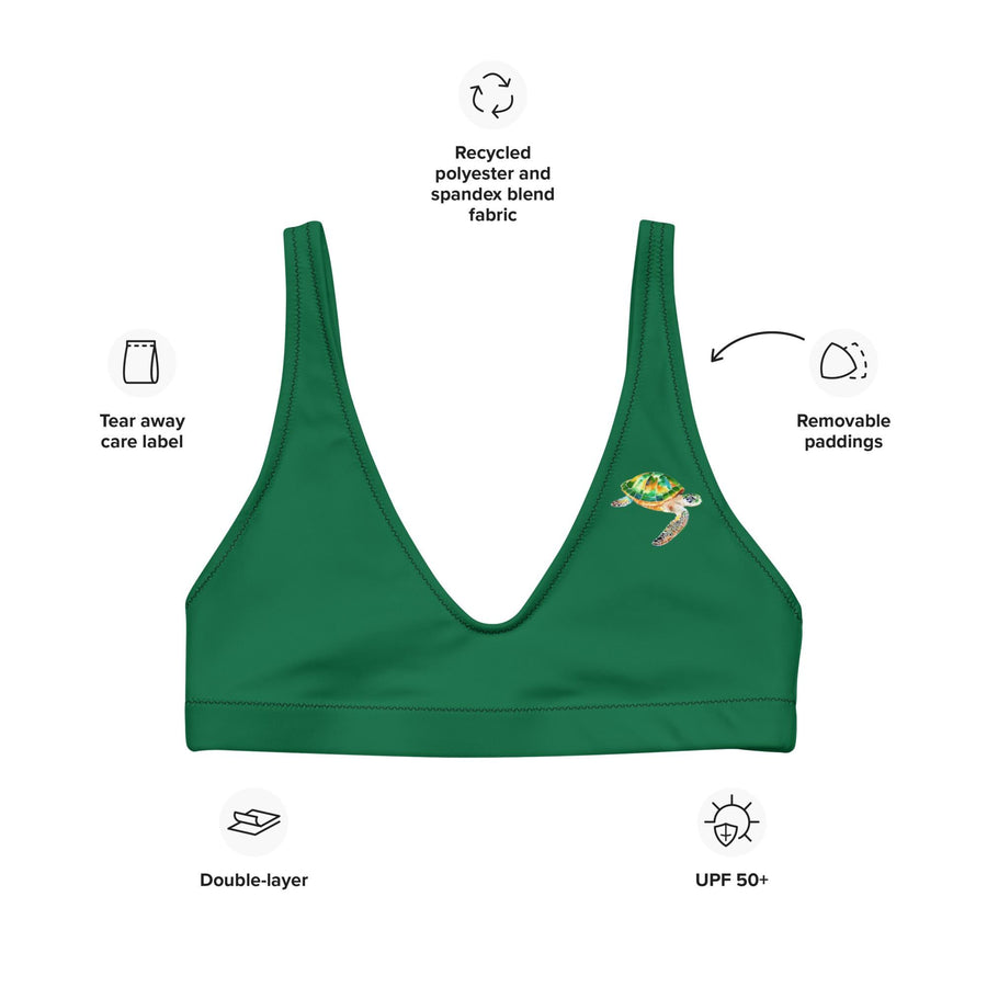 Recycled padded bikini top