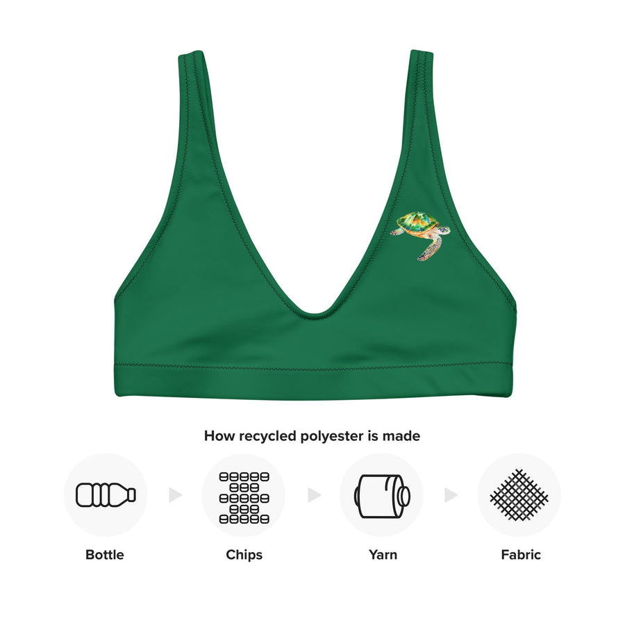 Recycled padded bikini top