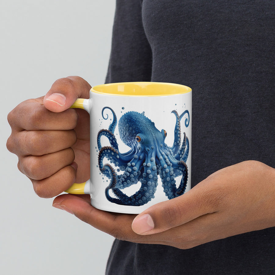 Blue Octopus Mug – Ocean Art Coffee Cup in 11oz or 15oz