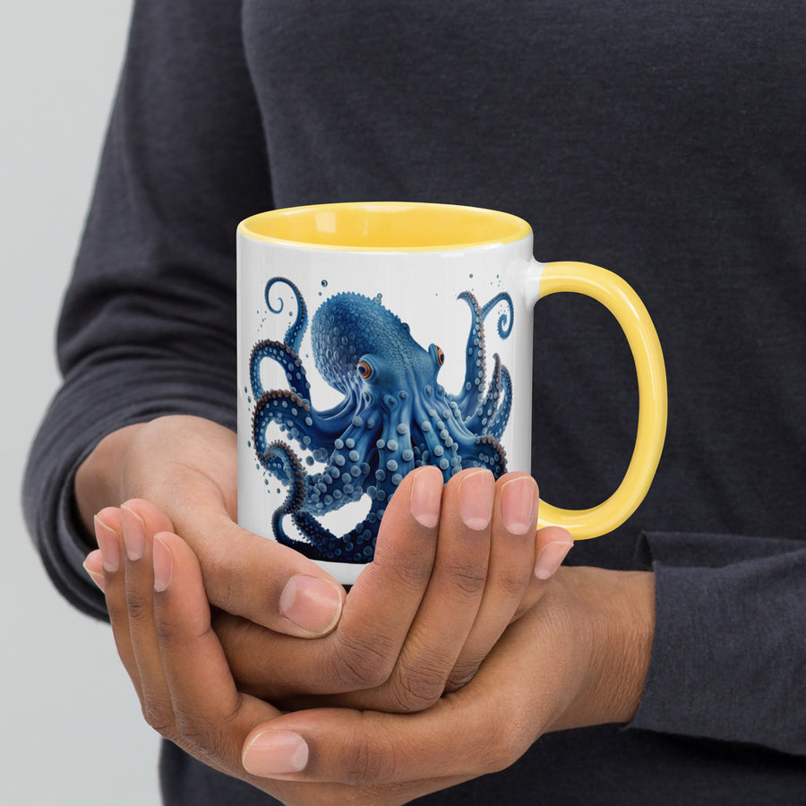 Blue Octopus Mug – Ocean Art Coffee Cup in 11oz or 15oz