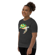 Youth green sea turtle Short Sleeve T-Shirt